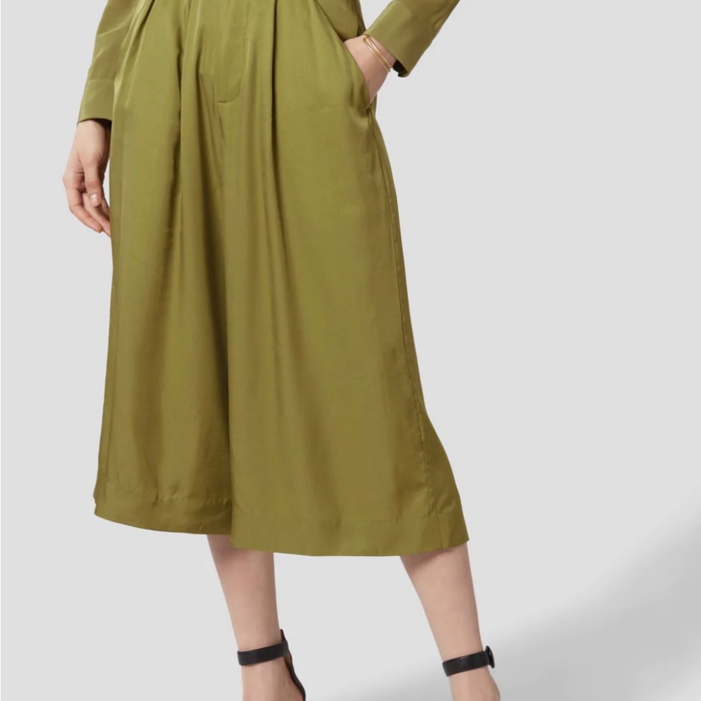 New Equipment Lilie Wide Trousers Culottes in Silk Satin Size 2